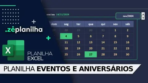 Planilha para Eventos e Aniversários no Excel