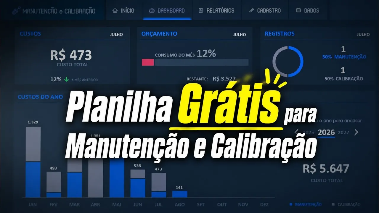 Planilha de Controle de Manutenção e Calibração no Excel (Grátis)