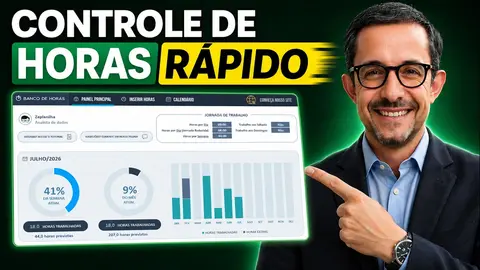 Planilha de Banco de Horas no Excel para controle de jornada