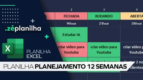 Planilha do Método das 12 Semanas no Excel