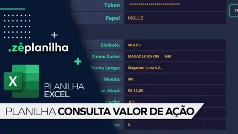 Planilha para Consultar Valor de Ações da Bolsa no Excel