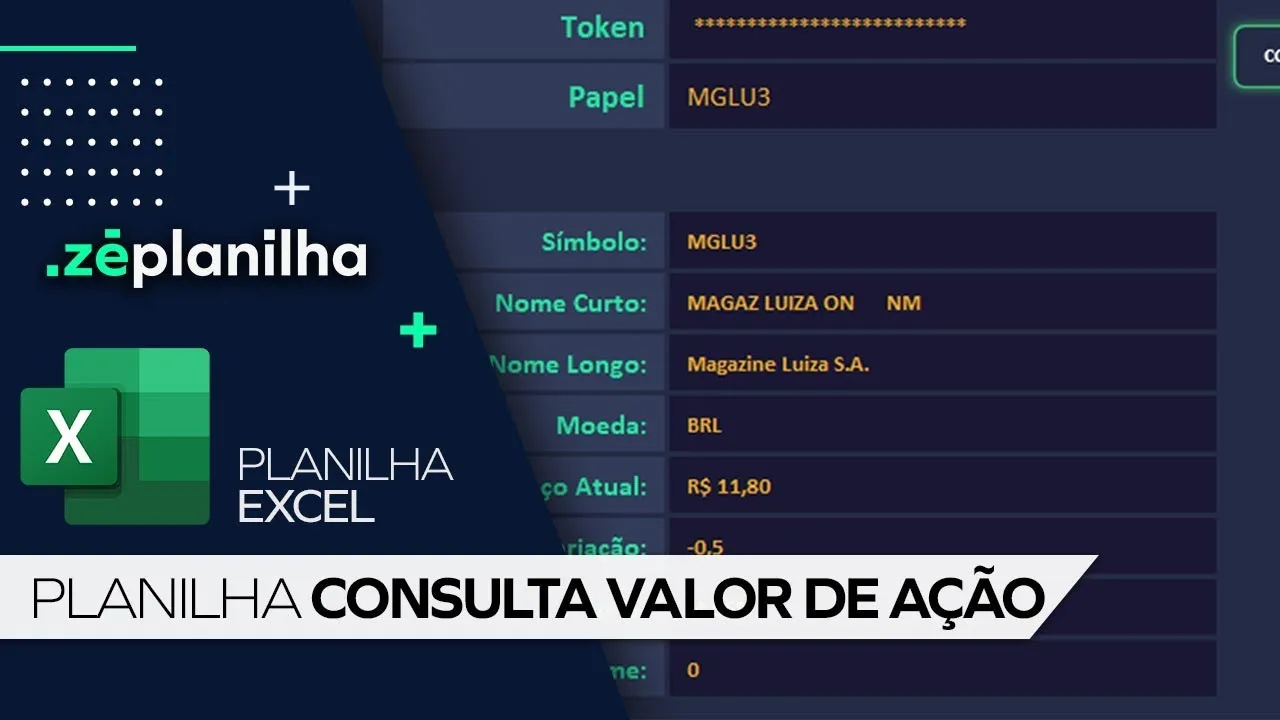 Planilha para Consultar Valor de Ações da Bolsa no Excel (Grátis)