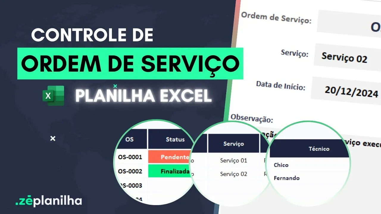 Planilha de Controle de Ordem de Serviço no Excel (Grátis)