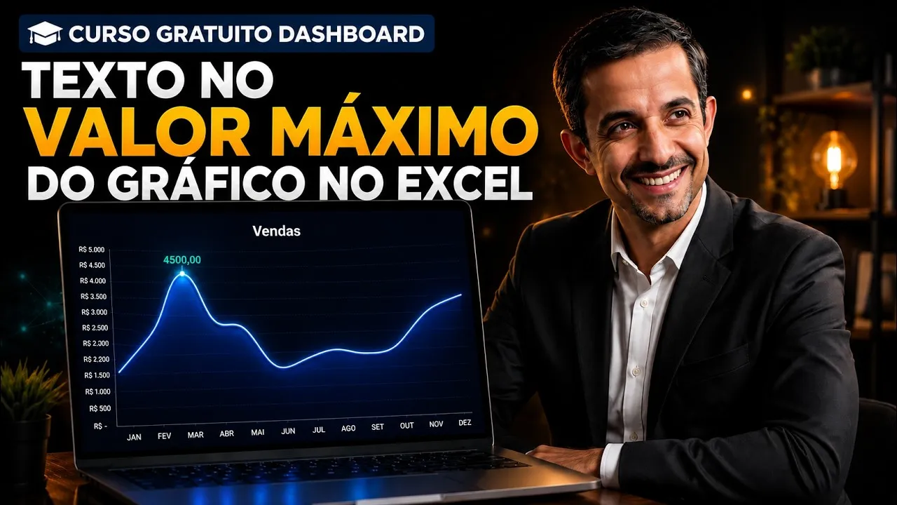 Mostrar Só o Valor Máximo no Gráfico do Excel - Curso Gratuito de Dashboard