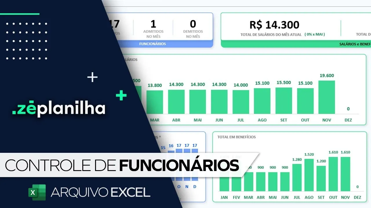 Planilha de Controle de Funcionários no Excel