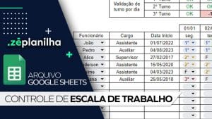 Planilha Google Sheets para Escala de Trabalho