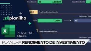 Planilha Rendimento de Investimento