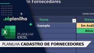 Planilha Cadastro de Fornecedores